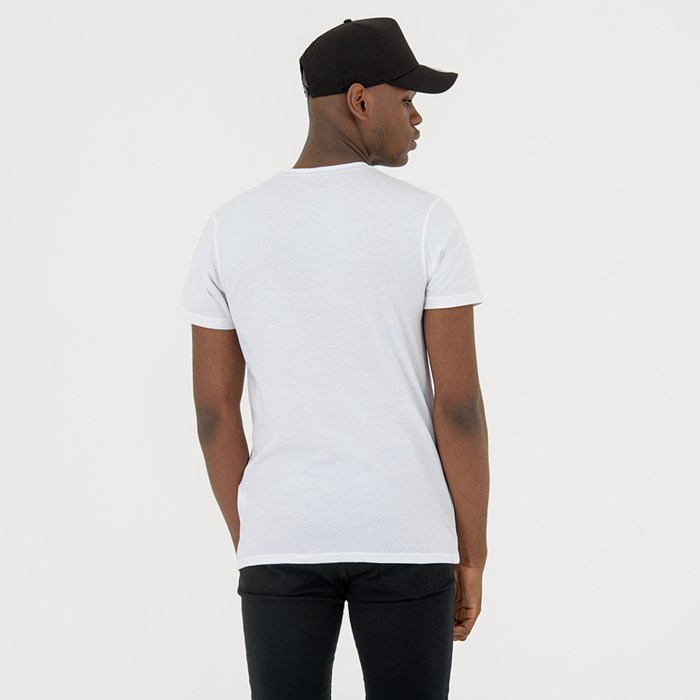 Brooklyn Nets Miesten T-paita Valkoinen - New Era Vaatteet Tarjota FI-843692